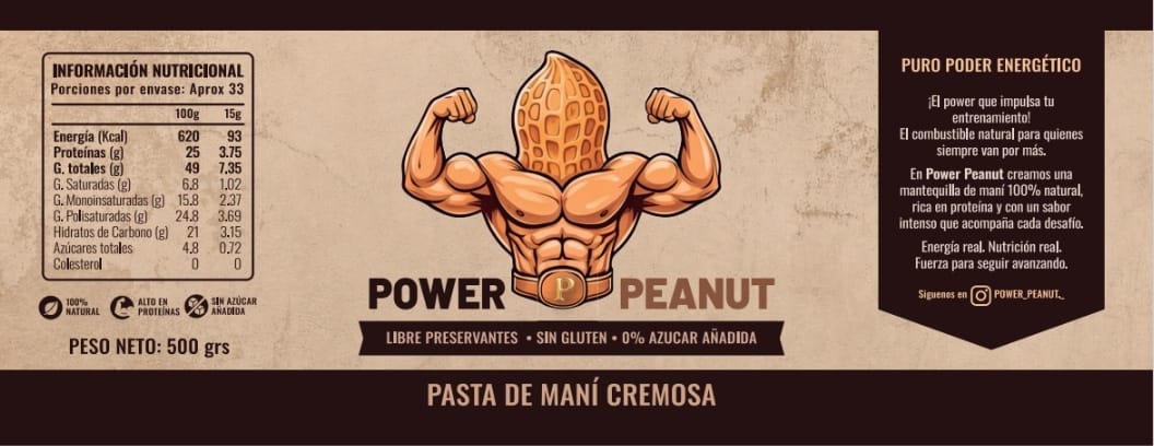Información nutricional Power Peanut
